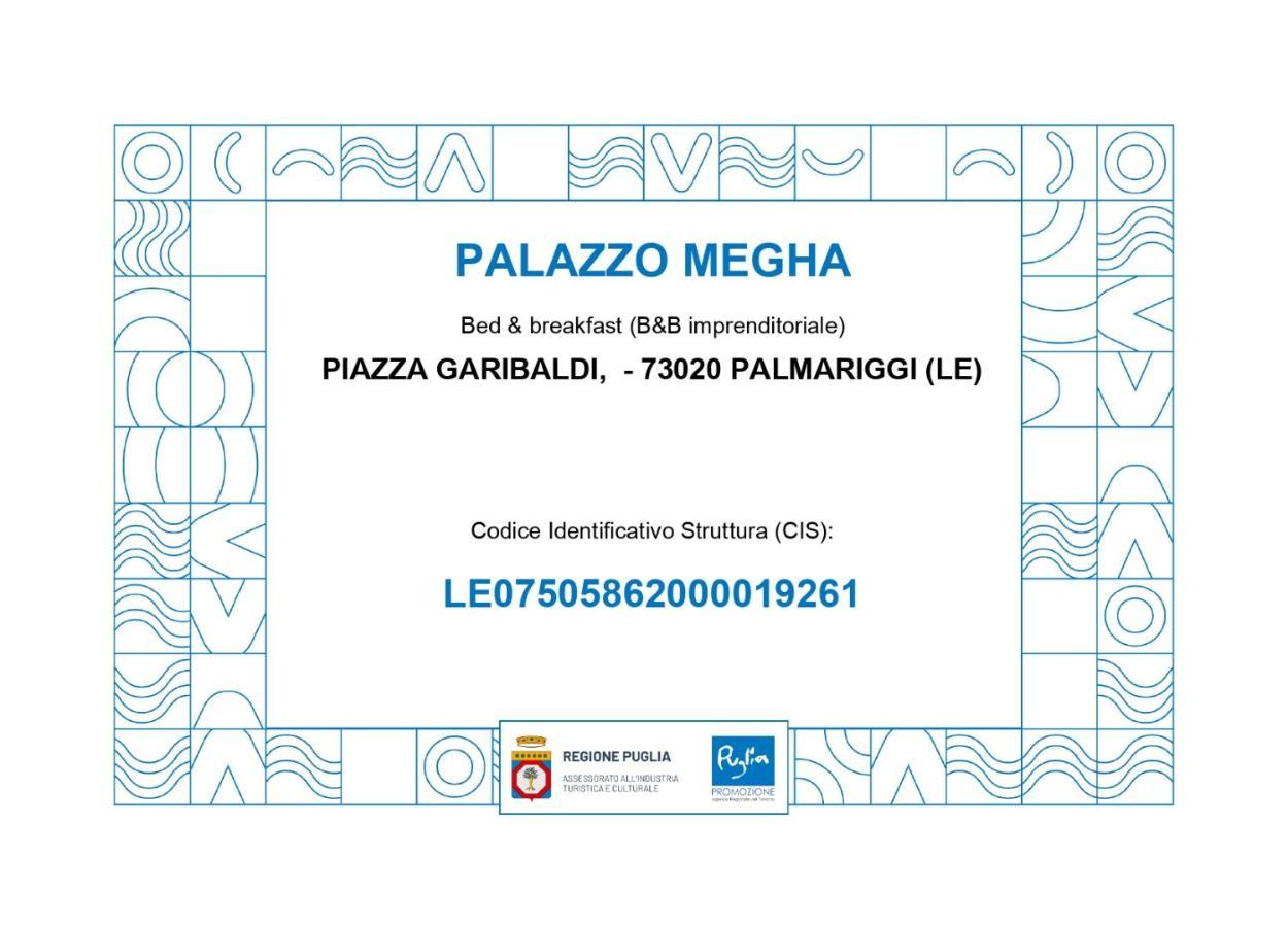 Palazzo Megha Suite & Breakfast Palmariggi ภายนอก รูปภาพ